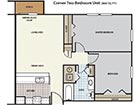 Corner Two Bedroom Unit