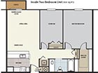 Inside Two Bedroom Unit